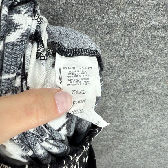 Karen Kane Skirt Women S Small Black Striped Maxi Long Pull On Rayon Mid Rise - Picture 6 of 7